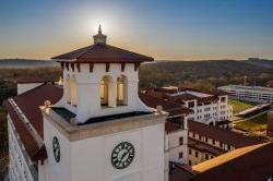 Aerial shot of University Hall