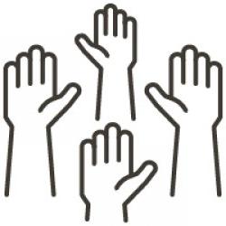 clip art hands raised