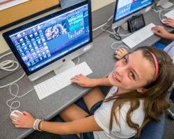 Gifted and Talented student on computer