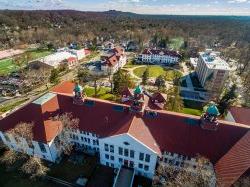 Aerial shot of campus