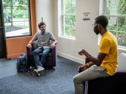 Two students in lounge