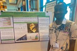 Odera Richard Umeh with his poster at the NJWEA Poster Competition