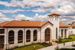 Photo of the new School of Communications and Media building.