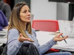 Woman in a classroom at Montclair State